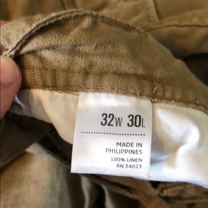 Old Navy Pants - Only worn ONCE...Linen Khaki Draw String Pants Old Navy Pants - Only worn ONCE...Linen Khaki Draw String Pants